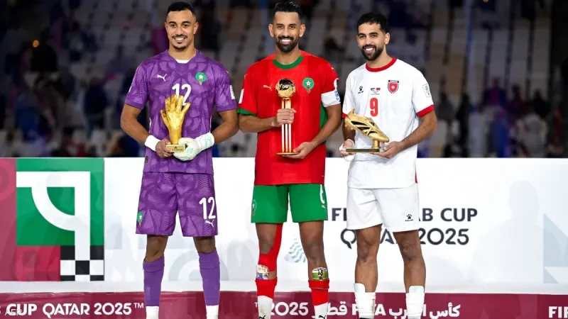 جوائز كأس العرب 2025: المغرب يتألق وربيع حريمات أفضل لاعب