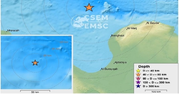 عاجل- زلزال يضرب مدينة بنغازي الليبية