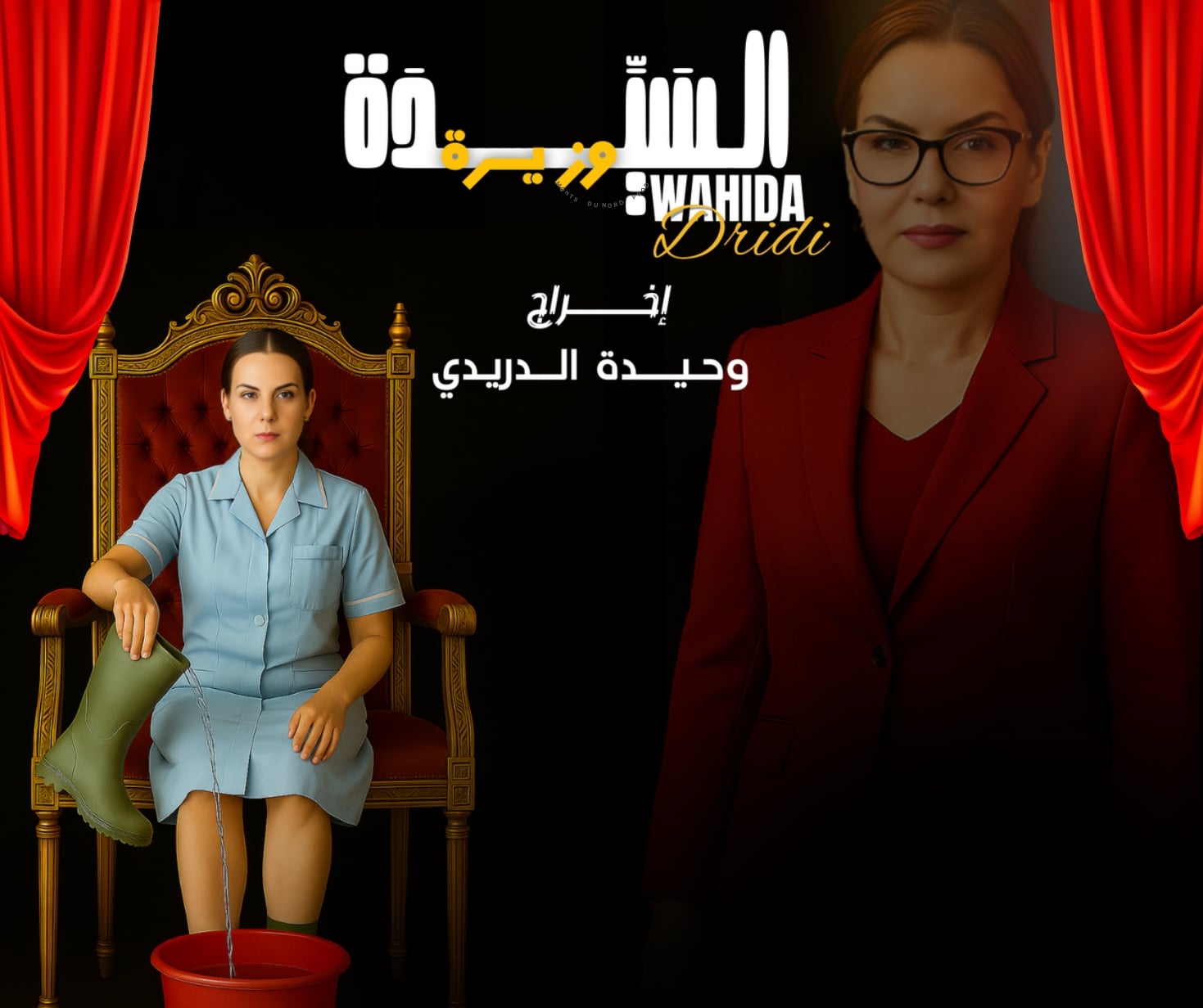 🎭 وحيدة الدريدي تتألق في "السيدة وزيرة": كوميديا ساخرة تعكس الواقع الإداري والفني