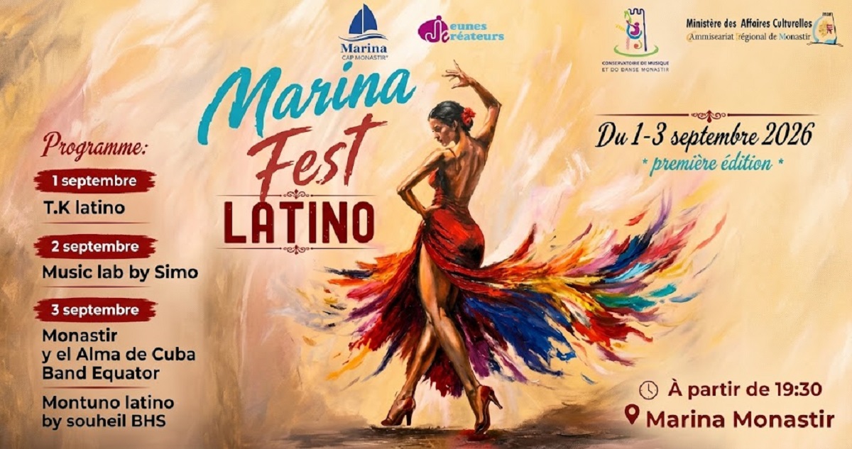المنستير ترقص على إيقاعات اللاتينو.. «MARINA FEST LATINO» يشعل المدينة في 3 ليالٍ استثنائية