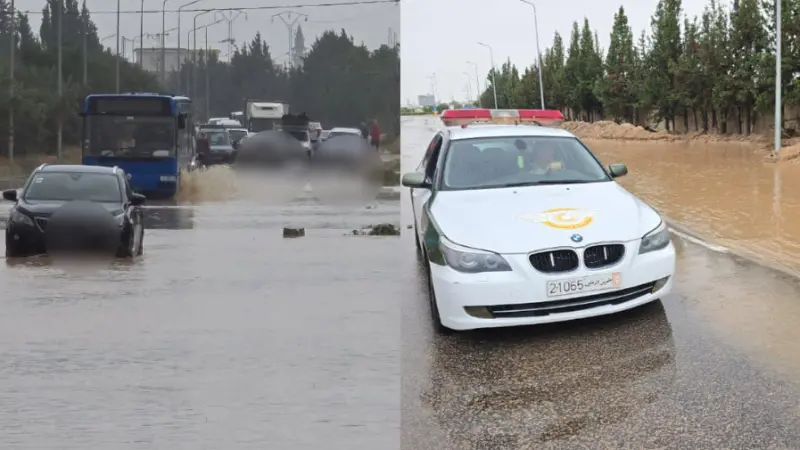 بعد شلل مروري بسبب الأمطار: استئناف حركة المرور في جميع الطرقات