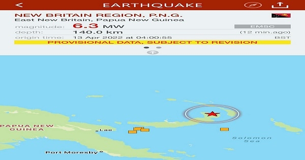 زلزال قويّ يضرب بابوا غينيا الجديدة